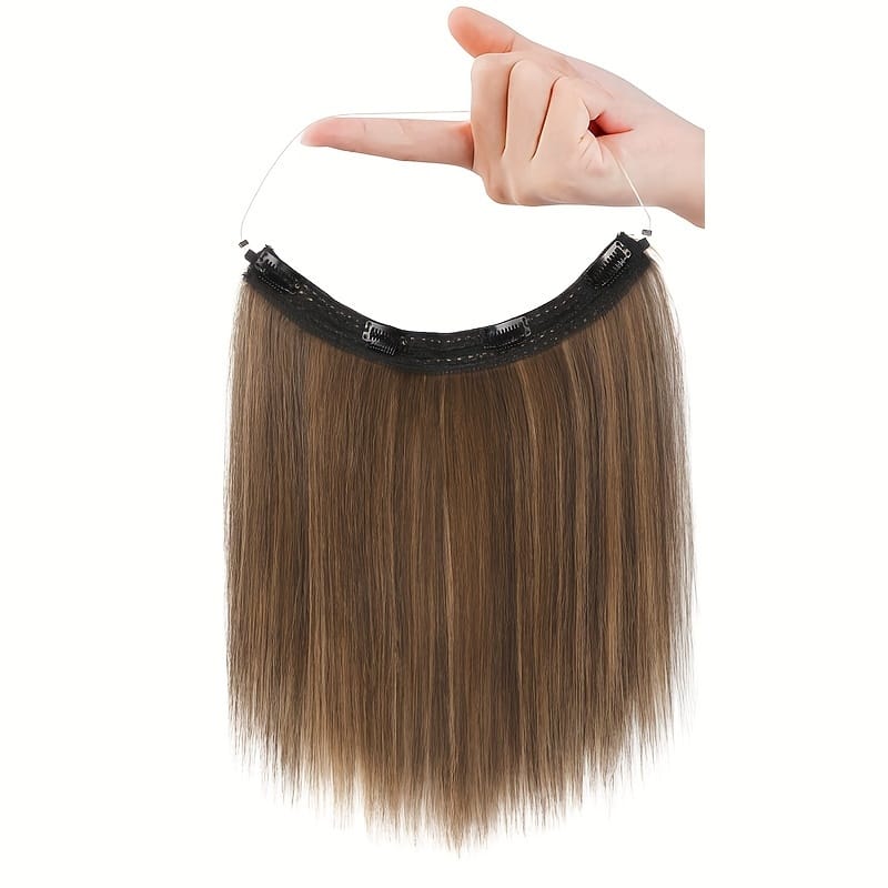 KissICON Chocolate Brown With Highlight / 12inch KissIcon 12in Invisible Wire Hair Extensions - Secure