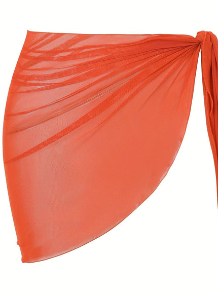 KissICON Chocolate / One-size Sheer Beach Wrap Skirt – Elasticity Resort Essential