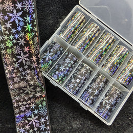 KissICON Christmas-14 10Rolls Halloween  Christmas  Easter Nail Foils Transfer Paper  Nail Art Stickers   Decal  Nails Decoration