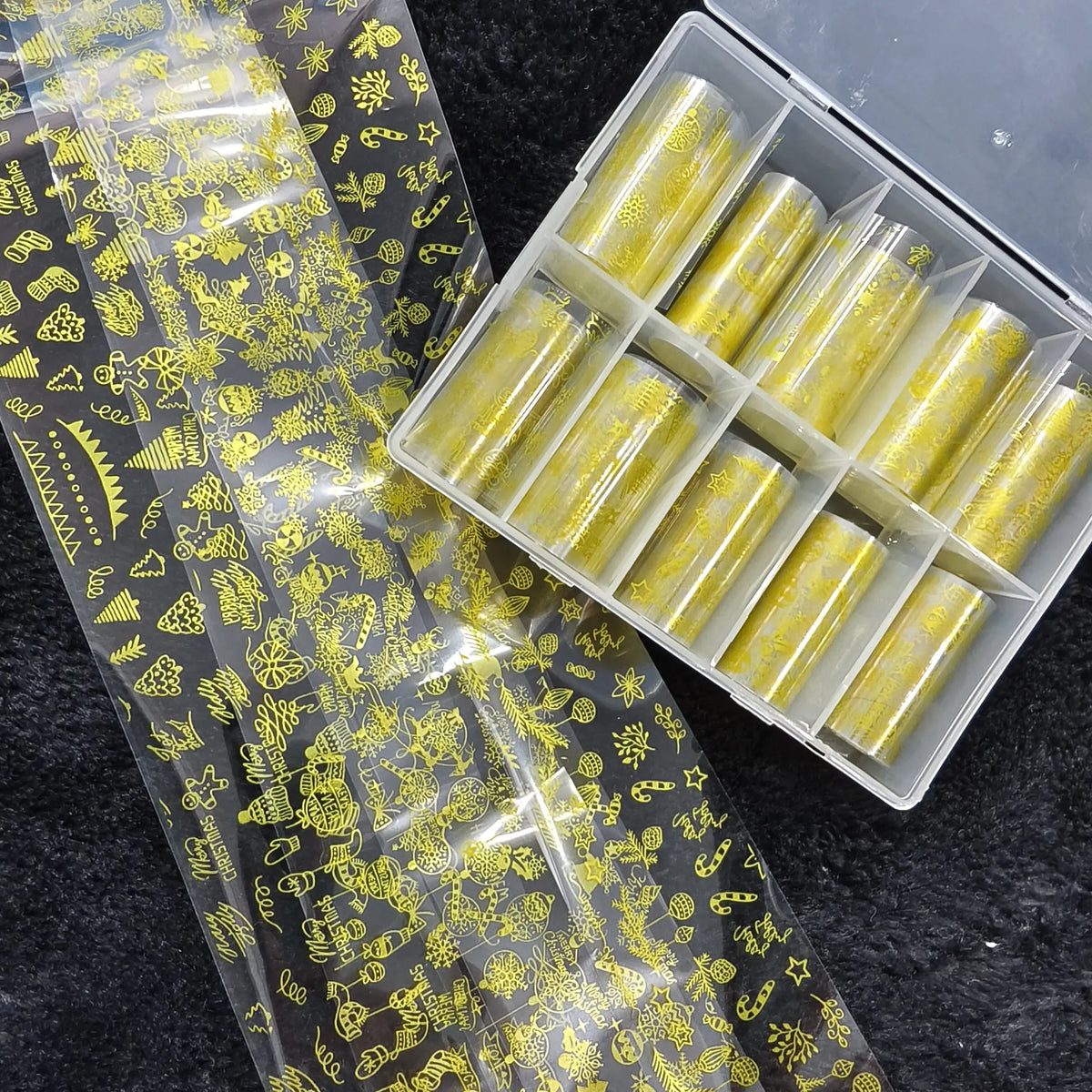 KissICON Christmas-18 10Rolls Halloween  Christmas  Easter Nail Foils Transfer Paper  Nail Art Stickers   Decal  Nails Decoration