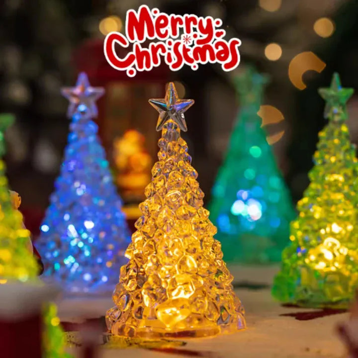 christmas 2025 Activity Atmosphere Arrangement Tabletop Ornaments Luminous Tree christmas Transparent Crystal New year's decor