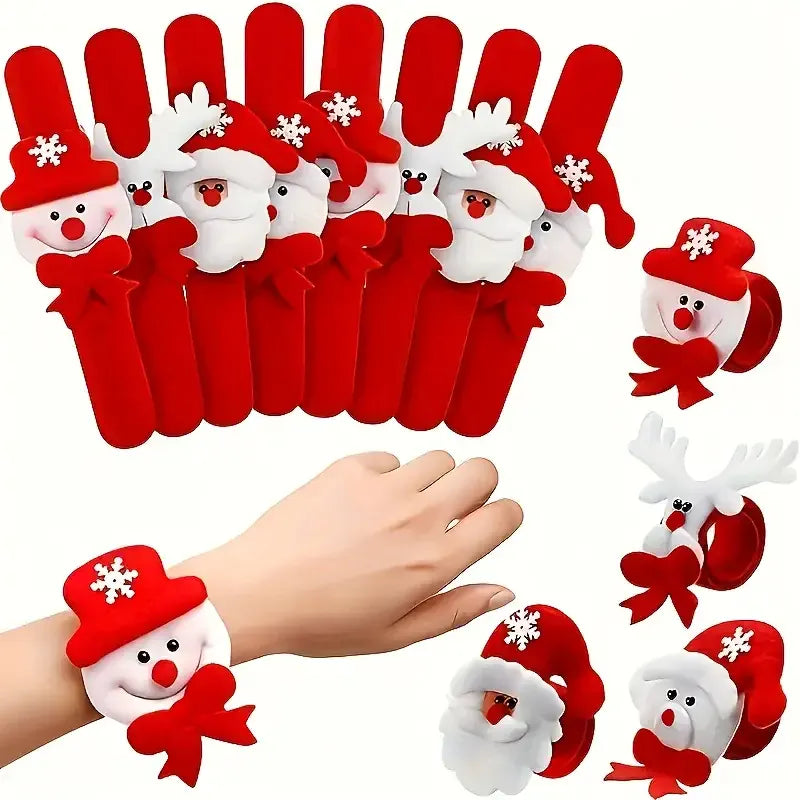 KissICON Christmas Bracelets Toys Snowman Reindeer Santa Claus Christmas Rings Christmas Gifts Childrens Toys Adult Holiday Decorations