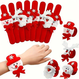 KissICON Christmas Bracelets Toys Snowman Reindeer Santa Claus Christmas Rings Christmas Gifts Childrens Toys Adult Holiday Decorations