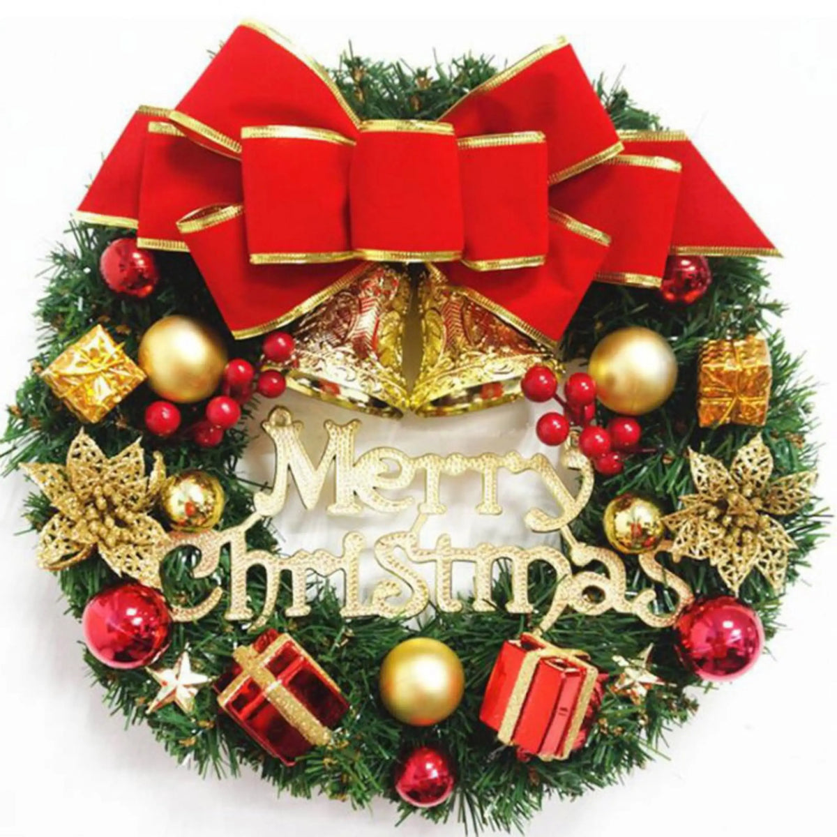 KissICON Christmas Decoration Handmade Simulation Christmas Wreath Door Hanging Window Props Exquisite High Quality Home Decor