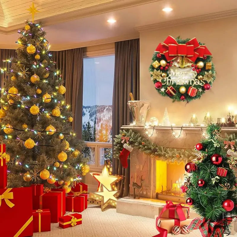 KissICON Christmas Decoration Handmade Simulation Christmas Wreath Door Hanging Window Props Exquisite High Quality Home Decor