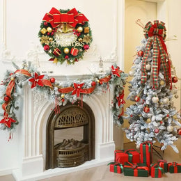 KissICON Christmas Decoration Handmade Simulation Christmas Wreath Door Hanging Window Props Exquisite High Quality Home Decor