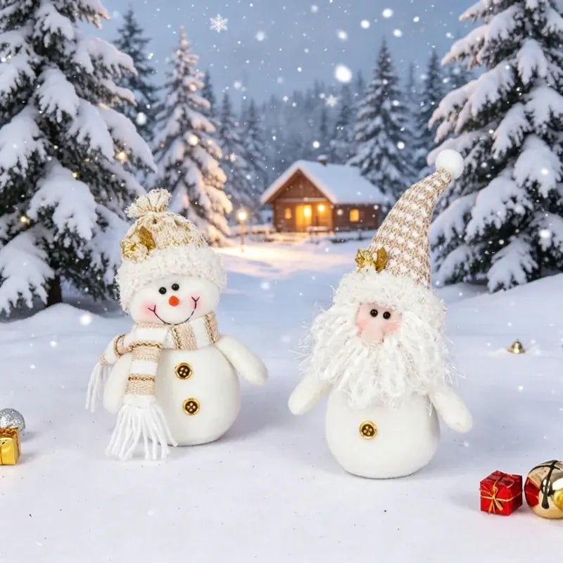 KissICON Christmas Decorations Gnome Santa Claus Snowman Christmas Dolls New Year Ornament Xmas Tree Decor Home Decoration Navidad Natal