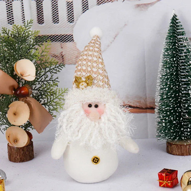 KissICON Christmas Decorations Gnome Santa Claus Snowman Christmas Dolls New Year Ornament Xmas Tree Decor Home Decoration Navidad Natal