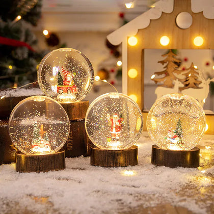 KissICON Christmas Decorations: Illuminated Crystal Balls Night Lights Wind Lights and Creative Christmas Gifts
