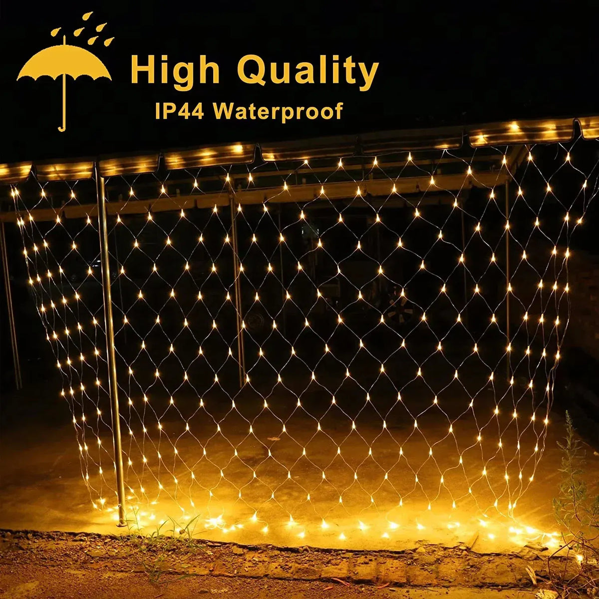 KissICON Christmas Decorations Lamp LED Fishing Net Light Outdoor Waterproof Street Tree Decoration Light Wedding Festival Mesh Light