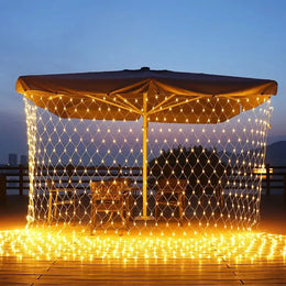KissICON Christmas Decorations Lamp LED Fishing Net Light Outdoor Waterproof Street Tree Decoration Light Wedding Festival Mesh Light