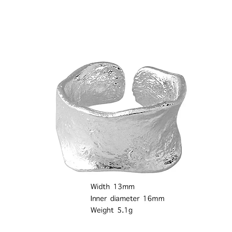 KissICON Chunky Gothic Bling Rings Adjustable Two Tone Jewelry