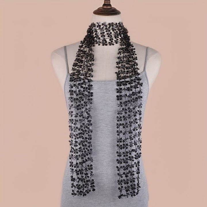 Sparkle  Style Versatile Sequined Embroidered Scarf