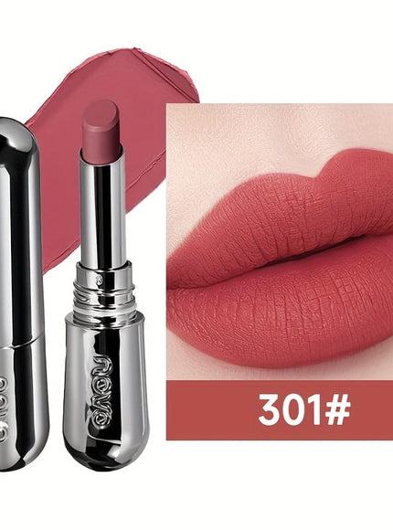 KissICON Classic Black Novo Longlasting Burgundy Red Matte Lipstick