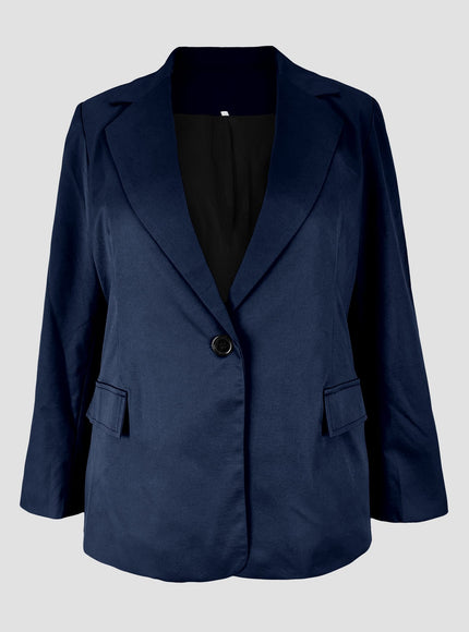KissICON Classic Button Curve Blazer – Allseason Workwear Essential