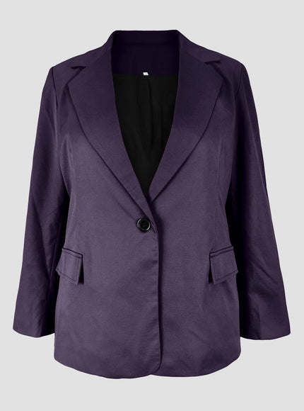 KissICON Classic Button Curve Blazer – Allseason Workwear Essential