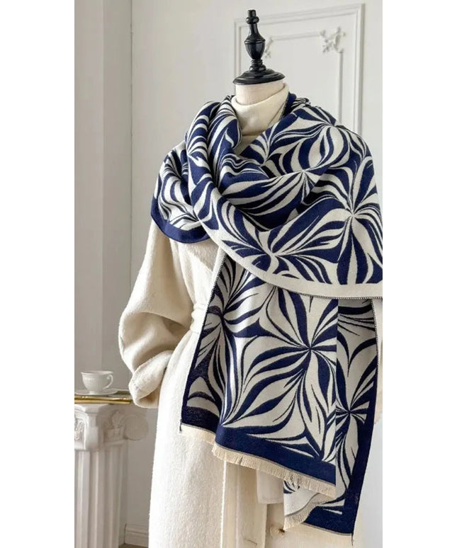 Dropshipman Classic Elegant Imitation Cashmere Women's Shawl Designer Stylish Printed Soft Scarf Thickened Warm Autumn Winter Scarves Female