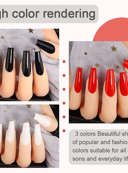 KissICON Classic Gel Nail Polish 15ml Black White Red