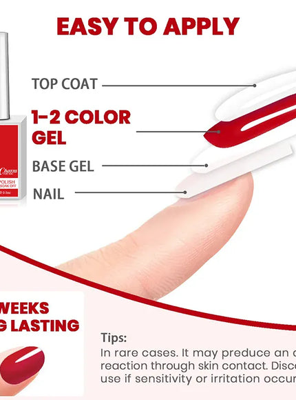 KissICON Classic Gel Nail Polish 15ml Black White Red