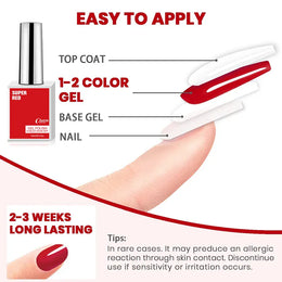 KissICON Classic Gel Nail Polish 15ml Black White Red
