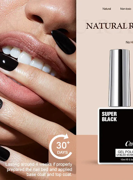 KissICON Classic Gel Nail Polish 15ml Black White Red