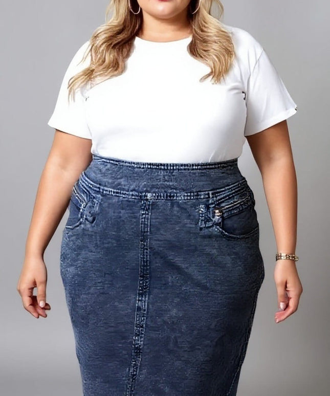 KissICON Classic High-Waist Denim Mini Skirt – Timeless Wardrobe Essential