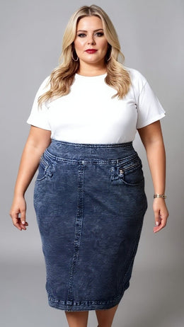 KissICON Classic High-Waist Denim Mini Skirt – Timeless Wardrobe Essential
