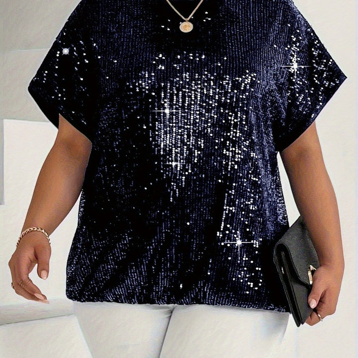 Elegant Plus Size Festive Party Short Sleeve TShirt