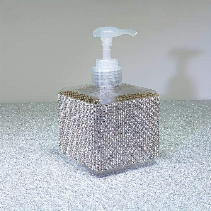 Sparkling Rhinestone 250ml Square Lotion Dispenser Bottle