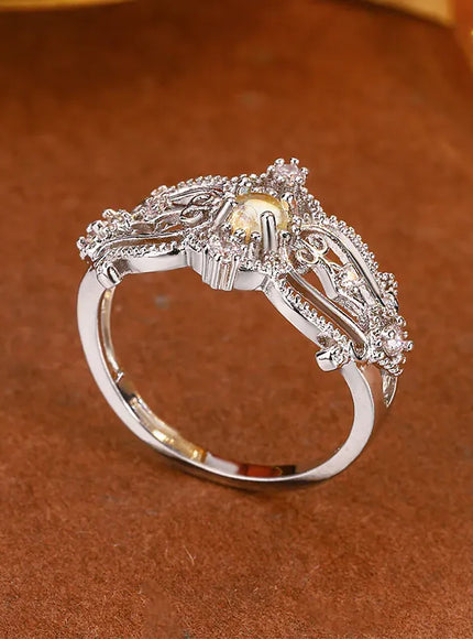 KissICON Classic Women's Ring with Irregular Geometry Shiny High Quality Jewelry S925 Silver Plated Anniversary Birthday Gift Accessory
