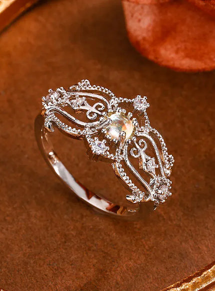 KissICON Classic Women's Ring with Irregular Geometry Shiny High Quality Jewelry S925 Silver Plated Anniversary Birthday Gift Accessory