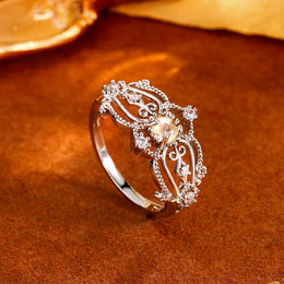 Dropshipman Classic Womens Ring With Irregular Geometry Silver Plated