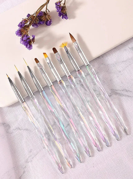 KissICON Clear KissIcon Nail Brush Phototherapy 8 Piece Set -