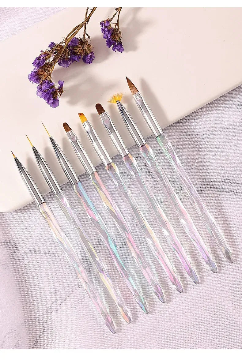 KissICON Clear KissIcon Nail Brush Phototherapy 8 Piece Set -