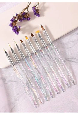 KissICON Clear KissIcon Nail Brush Phototherapy 8 Piece Set -