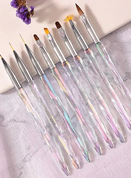 KissICON Clear KissIcon Nail Brush Phototherapy 8 Piece Set -