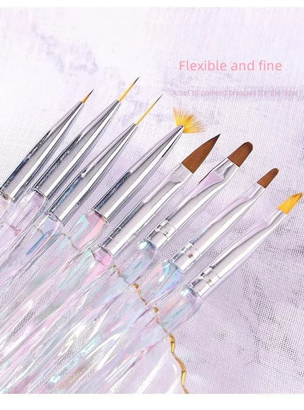 KissICON Clear KissIcon Nail Brush Phototherapy 8 Piece Set -