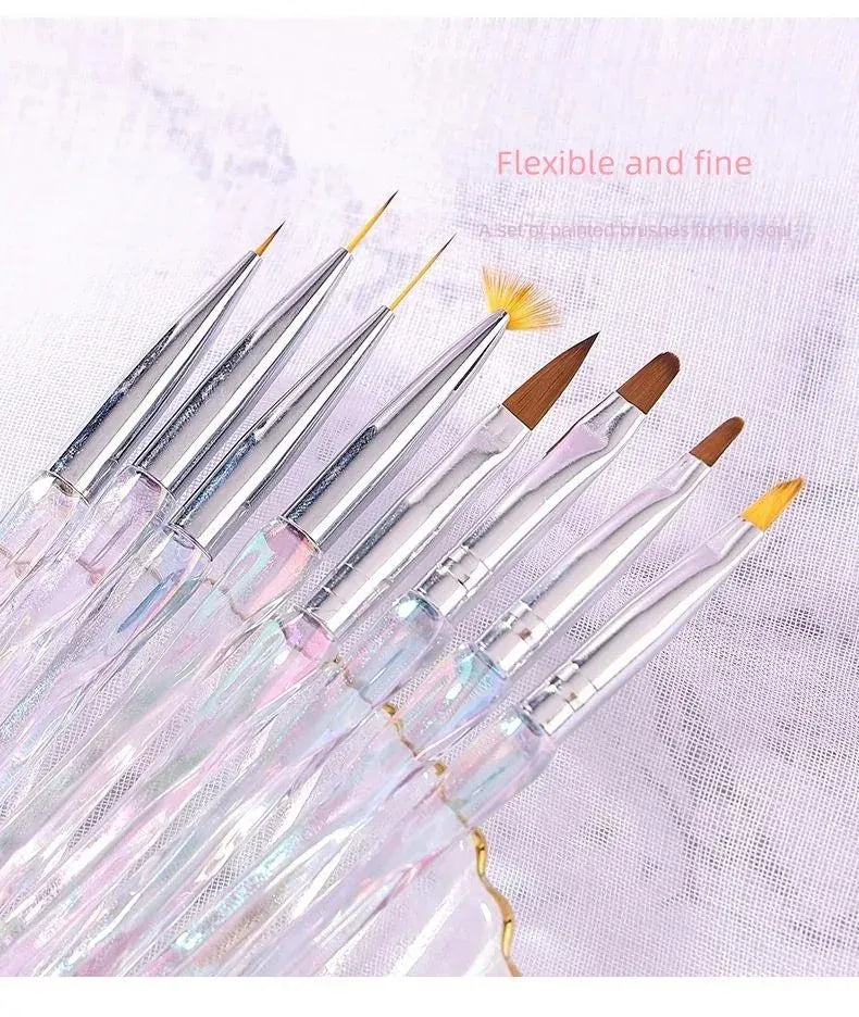 KissICON Clear KissIcon Nail Brush Phototherapy 8 Piece Set -