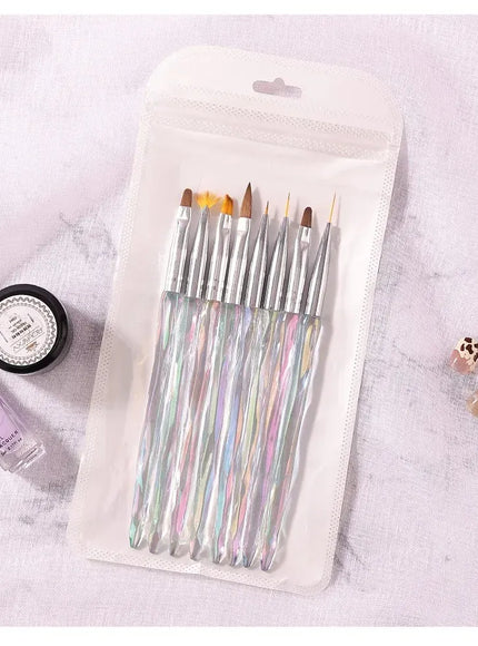 KissICON Clear KissIcon Nail Brush Phototherapy 8 Piece Set -
