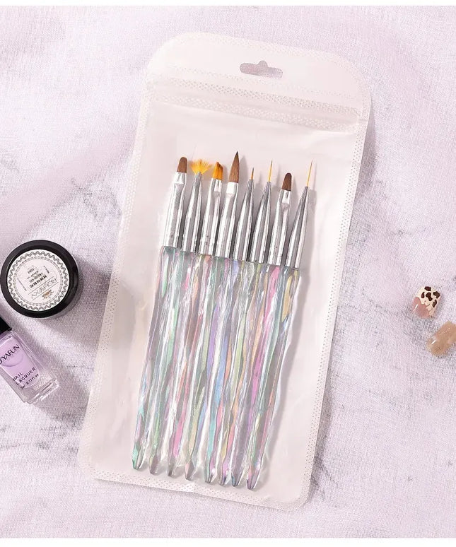 KissICON Clear KissIcon Nail Brush Phototherapy 8 Piece Set -