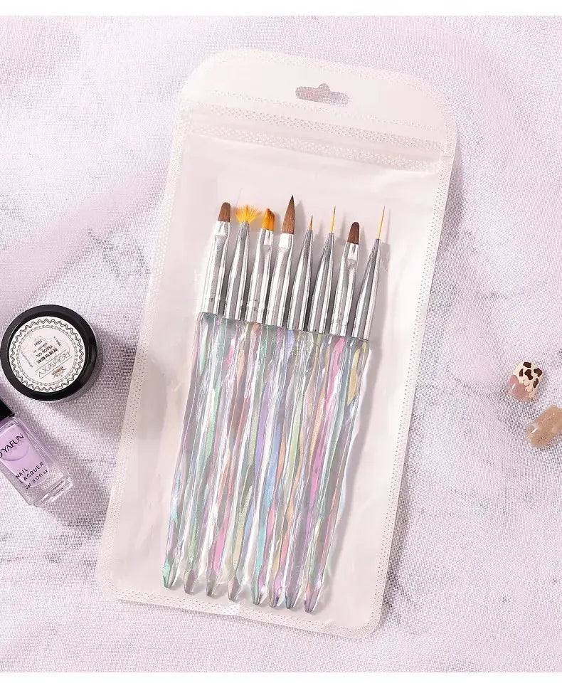 KissICON Clear KissIcon Nail Brush Phototherapy 8 Piece Set -