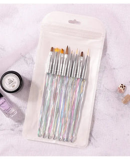 KissICON Clear KissIcon Nail Brush Phototherapy 8 Piece Set -