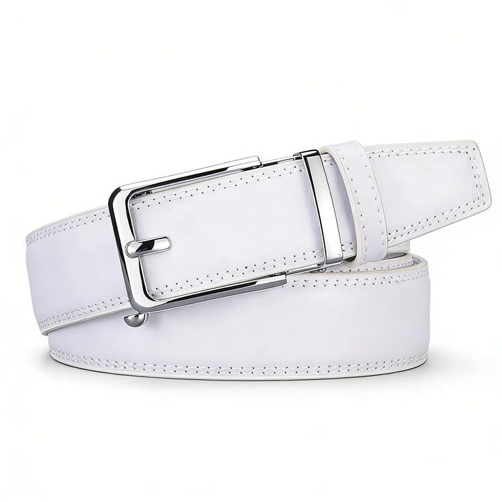 Click Belts for Men Luxury Brand Designer White Automatic Buckle Genuine Leather Men's Jeans High Quality Waist Male Straps
