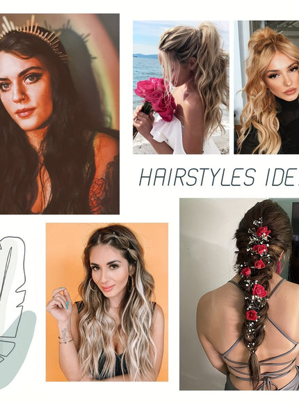 KissICON Clip In Hair Extensions 22in Red