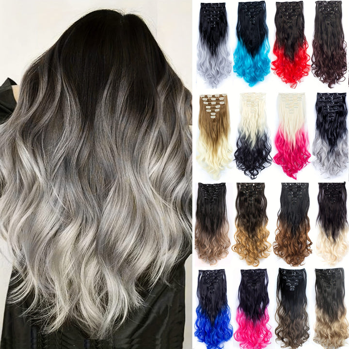 Clip In Hair Extensions 22in Red