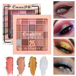 KissICON Cmaadu-25 color eyeshadow 25color Shimmer Earth Palette Travelready Waterproof