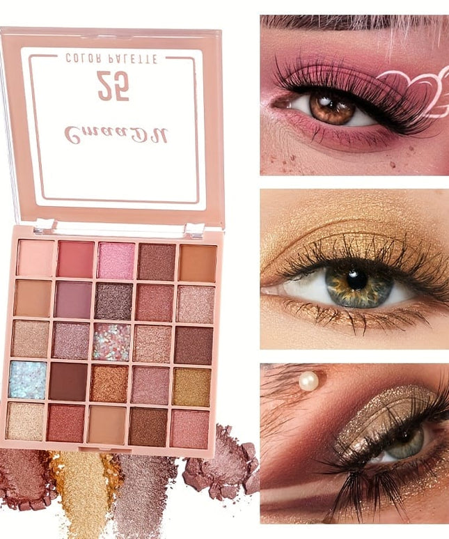 KissICON Cmaadu-25 color eyeshadow 25color Shimmer Earth Palette Travelready Waterproof