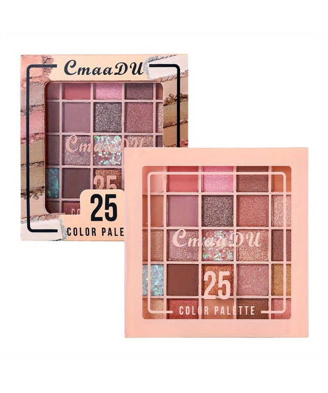 KissICON Cmaadu-25 color eyeshadow 25color Shimmer Earth Palette Travelready Waterproof
