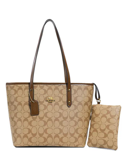 KissICON Handbag Coffee / (30cm<Max Length<50cm) Women's Retro Luxury Tote Bag – Large Capacity Shoulder Handbag