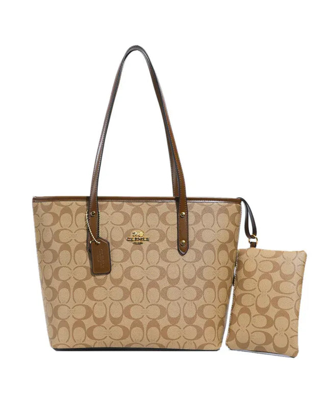 KissICON Handbag Coffee / (30cm<Max Length<50cm) Women's Retro Luxury Tote Bag – Large Capacity Shoulder Handbag